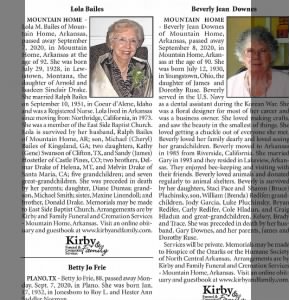 Obituary for M. Bailes